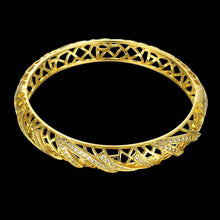 18k gold plated hollow irregular lines men bracelet bone J4U66