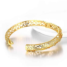 18k gold plated hollow irregular lines men bracelet bone J4U66