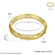 18k gold plated hollow irregular lines men bracelet bone J4U66