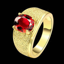 18k gold plated rings for women insets wide strip aneis J4U66