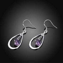 silver plated earings jewelry crystal water pendientes to us bear jewerly accessories J4U66