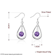 silver plated earings jewelry crystal water pendientes to us bear jewerly accessories J4U66