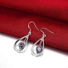 silver plated earings jewelry crystal water pendientes to us bear jewerly accessories J4U66