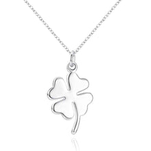 silver plated pendant clovercollier men jewelry J4U66