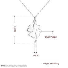 silver plated pendant clovercollier men jewelry J4U66