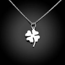silver plated pendant clovercollier men jewelry J4U66