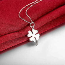 silver plated pendant clovercollier men jewelry J4U66