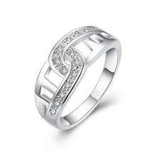 silver plated ring austria crystal prices in euros love J4U66