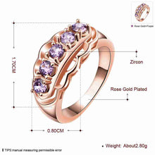 18k gold plating rings for women lace inlay crystal opal love J4U66