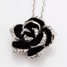 austrian crystal necklaces amp pendants black flowercollane sport J4U66