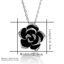 austrian crystal necklaces amp pendants black flowercollane sport J4U66