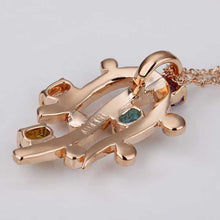 austrian crystal pendants flower plants collares mujer jewelry european style J4U66