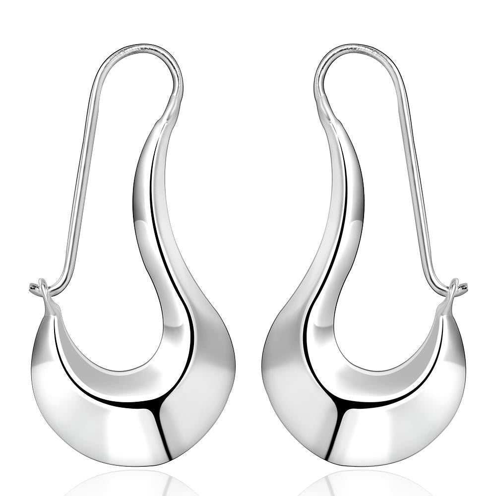silver earings jewelry flat gloss brinco sport smte33 J4U66