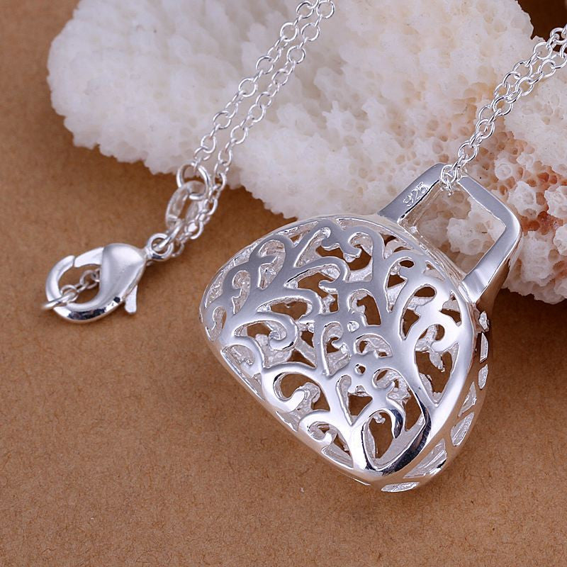 silver plated pendant solid bags collares populares prices in euros J4U66
