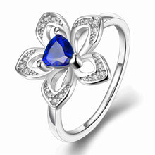 18k gold plating wedding rings rhinestone five flower aneis collier plastron hbr157 J4U66