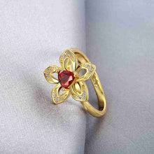 18k gold plating wedding rings rhinestone five flower aneis collier plastron hbr157 J4U66