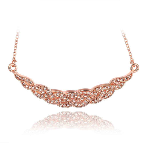 austrian crystal necklaces for women rose golden crystal collane hbn03 J4U66