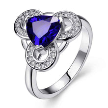 lovely 18k real gold plated wedding ring crystal triangle round ring men charms hbr10 J4U66