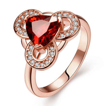 lovely 18k real gold plated wedding ring crystal triangle round ring men charms hbr10 J4U66