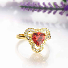 lovely 18k real gold plated wedding ring crystal triangle round ring men charms hbr10 J4U66