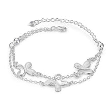 lovely silver plated bracelet butterfly pulseiras summer jewelry smth40 J4U66