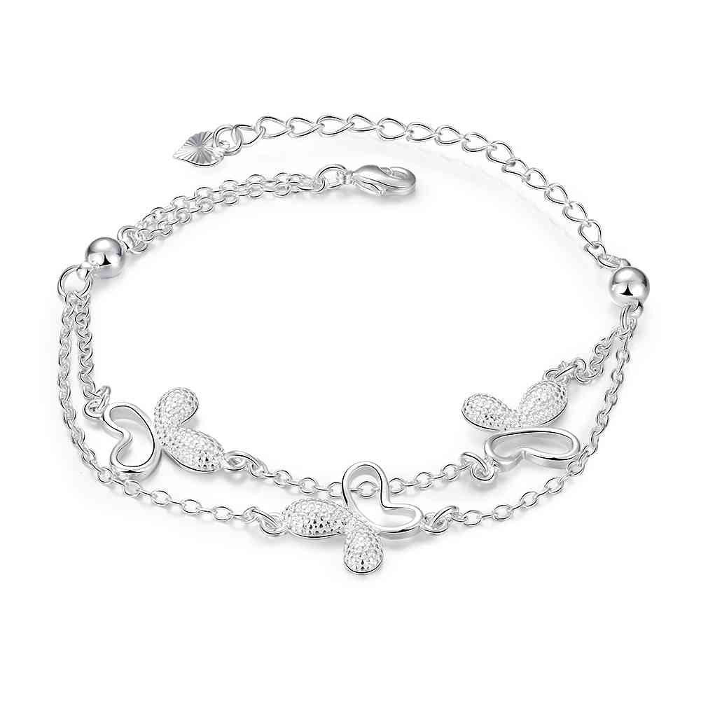lovely silver plated bracelet butterfly pulseiras summer jewelry smth40 J4U66