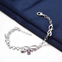 lovely silver plated bracelet men butterfly pulseirasmth442 J4U66