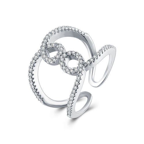 acessorios para mulher wedding ring arc inlaid crystal opal diy hbr2 J4U66