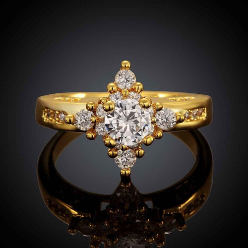 18k gold plating rings for women insets prismatic anel feminino diy skgr052 J4U66