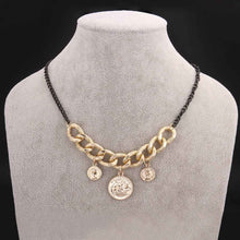 pendant necklace leck coins collane bone hbn323 J4U66