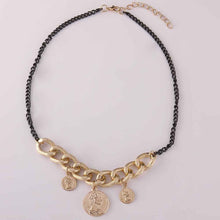 pendant necklace leck coins collane bone hbn323 J4U66