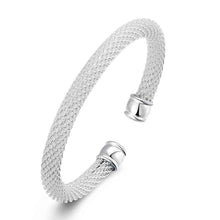 silver bangles simple web women bracelet fine jewelry smtb040 J4U66