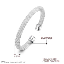 silver bangles simple web women bracelet fine jewelry smtb040 J4U66