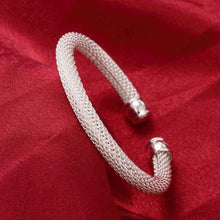 silver bangles simple web women bracelet fine jewelry smtb040 J4U66