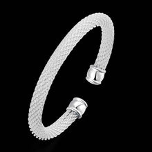 silver bangles simple web women bracelet fine jewelry smtb040 J4U66