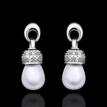silver earrings for women beads imitation pearl stud pendientes bijoux hbe23 J4U66