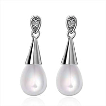 silver earrings for women beads imitation pearl stud pendientes bijoux hbe23 J4U66