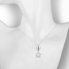 silver pendant necklace flower shaped insets tenis masculino jewelry european style smtn707 J4U66
