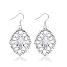 silver earings lozenge orecchini smte7 J4U66