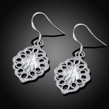 silver earings lozenge orecchini smte7 J4U66