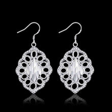 silver earings lozenge orecchini smte7 J4U66