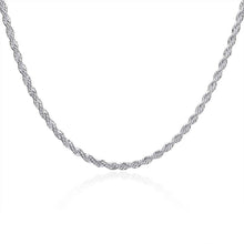 silver plated chains 3m twisted rope oso smtc014 J4U66