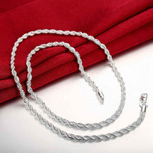 silver plated chains 3m twisted rope oso smtc014 J4U66