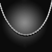 silver plated chains 3m twisted rope oso smtc014 J4U66
