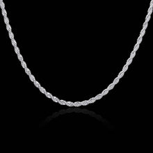silver plated chains 3m twisted rope oso smtc014 J4U66
