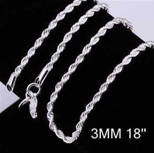 silver plated chains 3m twisted rope oso smtc014 J4U66