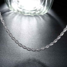silver plated chains 3m twisted rope oso smtc014 J4U66