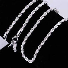 silver plated chains 3m twisted rope oso smtc014 J4U66