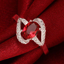 silver plated engagement ring inlaid stone kiss anel masculino wedding jewelry hbr333 J4U66