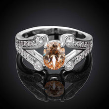 silver plated engagement ring inlaid stone kiss anel masculino wedding jewelry hbr333 J4U66